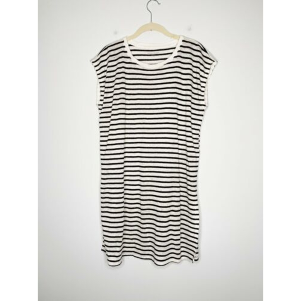 Eileen Fisher Shift Dress Stripe Linen Size Small
